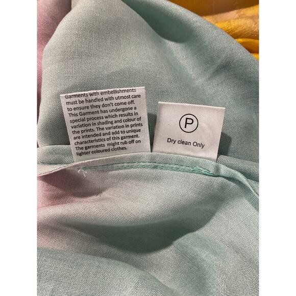 Rococo Sand Ombre Multicolor Wrap Mini Dress Size Small - Picture 6 of 13